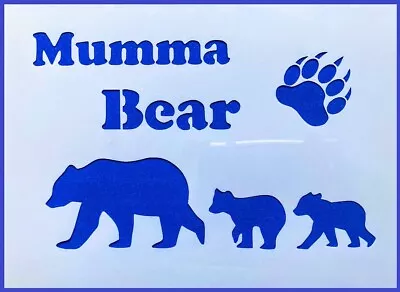 A4 Flexible Stencil *MUMMA BEAR* Forest Woodland Paw Painting Crafts  • $11.70