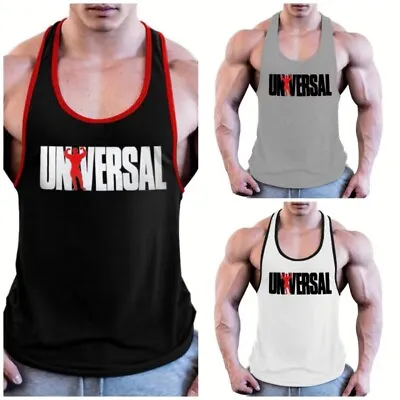 Men's Gym NEW Universal Bodybuilding Tank Top Stringer Fitness Shirt VEST • $8.99