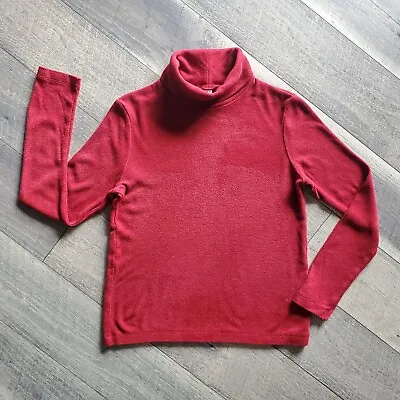 Uniqlo Heattech Long Sleeve Turtleneck Red S Fleece Base Layer Warm Soft Shirt • £13.48