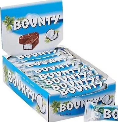 £22.99 • Buy BOUNTY BAR MILK CHOCOLATE 57g X 24 BARS  LONG EXPIRY 