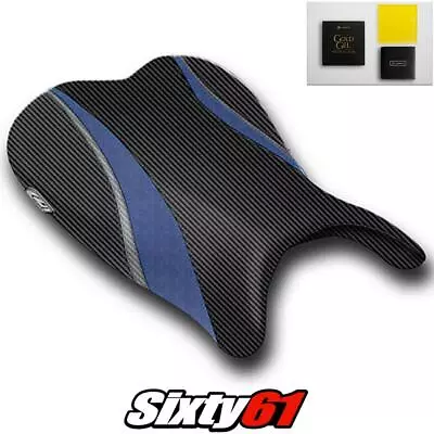 Suzuki GSXR 600 750 Seat Cover With Gel 2006 2007 Dark Blue Edge Luimoto Carbon • $210