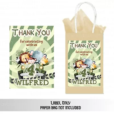 Safari - Thank YouPersonalised Birthday Party Bag Labels ONLY  For Loot Bag Use • $12.87