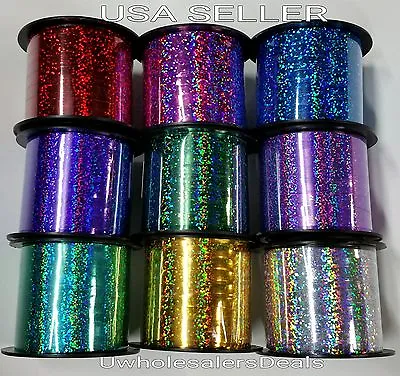 3/16  Curling Ribbon Holographic Metallic Colors 100 Feet - Pick Your Color • $1.99
