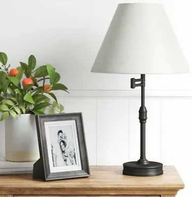 NEW! Large Swing Arm Oil Rubbed Lamp Base Black - Threshold By Target (No Shade) • $18.98