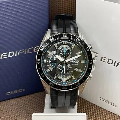 Casio Edifice EFV-550P-1A Black Resin Large Size Chronograph Men's Sport Watch • $139