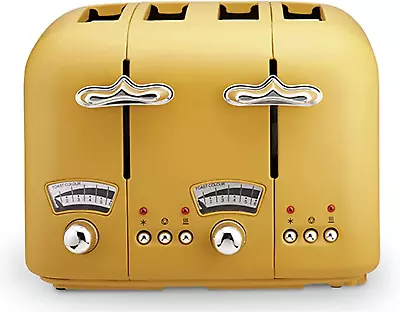 De'Longhi Argento Silva 4 Slice Toaster CT04Y  Gingko Yellow Electric Italian • $195.07