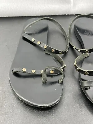 Ancient Greek Sandals Apli Eleftheria Studded Leather Size 37/ US Size 7 • $39.99