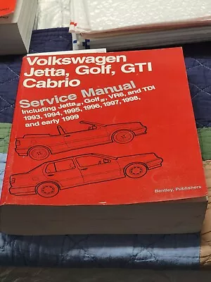 Volkswagen Jetta Golf GTI Cabrio Service Manual 1993-1999 Bentley Pub MK3 • $49.99