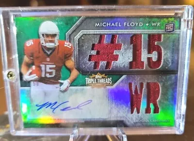 2012 Topps Michael Floyd 09/50 RPA Auto Red #15 Patches! • $5.50