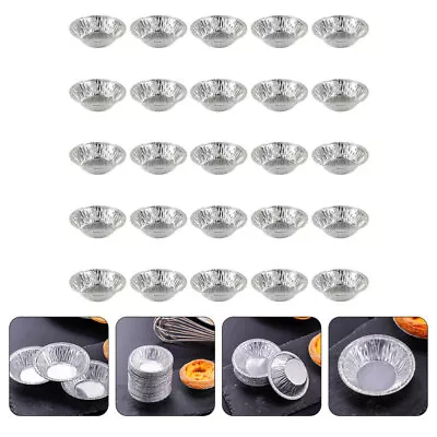 £7.19 • Buy 100pcs Foil Pie Cases Household Disposable Single Use Tin Foil Egg Tart