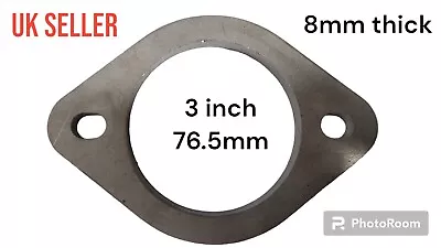 3 Inch ID 2 Bolt Exhaust Flange 8mm Thick 304 Stainless Steel Flange • £15