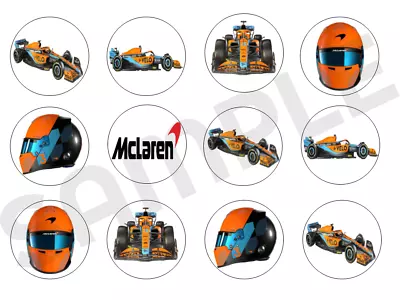 🍰F1 Mclaren 🍰12 X  Edible Cake Decoration Cupcake Toppers A4 • £3.89