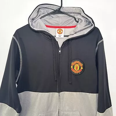 Manchester United MU Ltd Full Zip Hoodie Hooded Sweatshirt Mens Size M Medium FC • $24.95