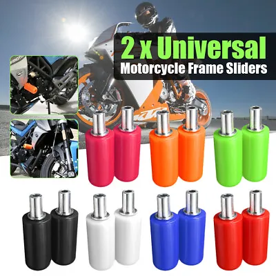 $16.20 • Buy 2x Universal Motorcycle Frame Sliders Anti Crash Protector For Yamaha Suzuki 