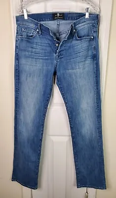 Mens Seven For All Mankind Standard Luxe Performance Buttonfly Jeans 33 X 33.5  • $26.99