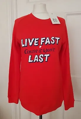 New Zoe Karssen Sweatshirt “Live Fast Cause It Won’t Last” • £39