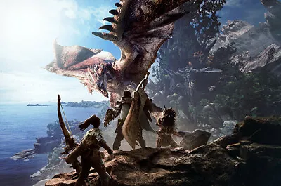 Monster Hunter World PS5 PS4 XBOX ONE Premium POSTER MADE IN USA - EXT934 • $18.48