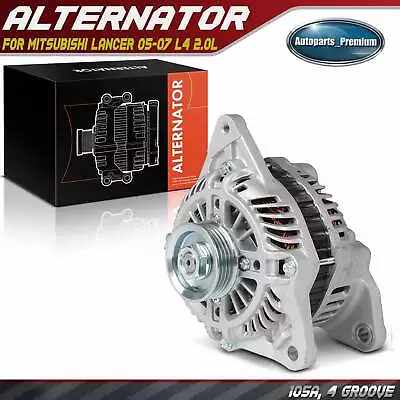 Alternator For Mitsubishi Lancer 2005-2007 L4 2.0L 105 A 12V CW 4-Groove Pulley • $89.99