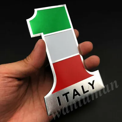 Italy Italian NO.1 Flag Badge Motorcycle Gas Tank Stickers Emblem Car Decals • £8.82