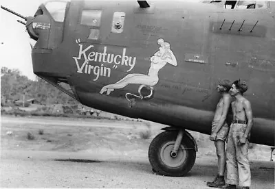 USAAF B24 Liberator Kentucky Virgin Nose Art  WW2 WWII #0000 Re-Print 4x6 • $5.99