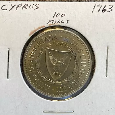 1963 Cyprus 100 Mils Coin • $1.75