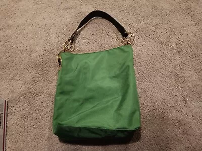 Jpk Paris 75 Women's Green Nylon Canvas Chunky Gold Hardware Bag • $19.99