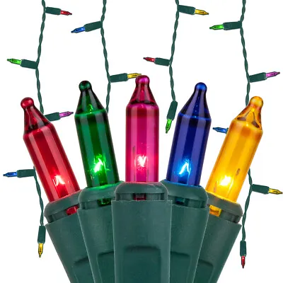 $17.99 • Buy Green Wire Christmas Icicle Lights, 5' Or 8.5' Clear Or Multicolor