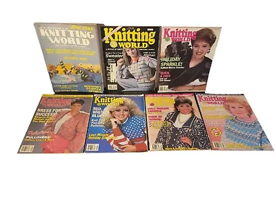 Lot Of 7 Vintage Knitting World Magazines 1985 1988 1990 1991 1992 1993 • $30