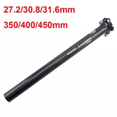 450mm MTB Road Bike Carbon Fiber Seatpost Bicycle Seat Post 27.2/30.8/31.6mm • $27.99