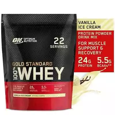 2 Pack-Gold Standard 100% Whey Protein Powder Vanilla Ice Cream 22 Servings • $30.99