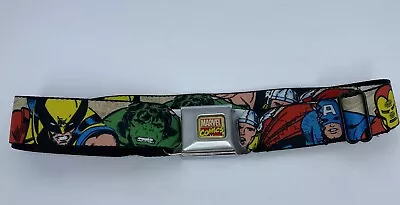 Buckle Down Seatbelt Belt Marvel Superhero Spider-Man Iron Man Hulk Wolverine • $12