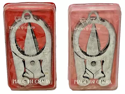 2-Pack Portable Folding Scissors - 3.5  - Sharp Mini Pocket Cutter Travel Keys • $7.49