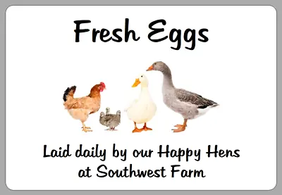 Mixed Hens Egg Box Labels Personalised Fresh Eggs Stickers For Egg Box Cartons • £2.70