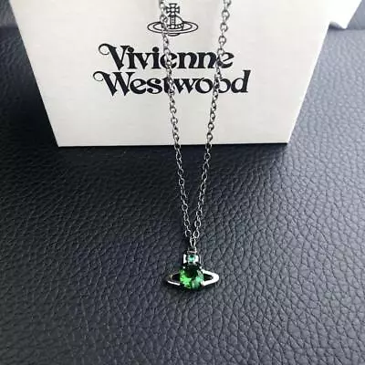 Vivienne Westwood Necklace REINA Orb Black Green NO Accessories IN BOX • $70.49