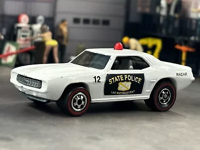 Hot Wheels ‘69 Camaro State Police B22 Redline Malaysia Plastic Base~Light Wear • $5.99