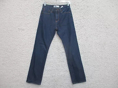 Old Navy Jeans 14 Girls Youth Size Blue Denim Skinny Leg Dark Wash Stretch Logo • $10.20