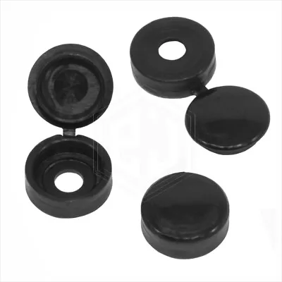 20 COLOUR SMALL PLASTIC HINGED SCREW FOLD OVER COVER CAPS 6g/8g Gauge M3.5 & M4 • £1.99
