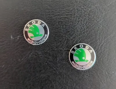 2 X For-Skoda Key Fob Emblem Logo Sticker Badge 14mm • $5.87