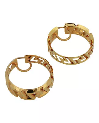 Versace Womens Greca Hoop Earrings • $237.99