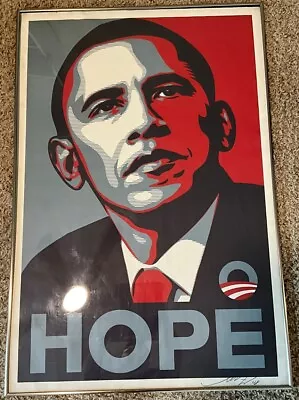 2008 Obama Hope Poster Signed By Shepard Fairey • $500