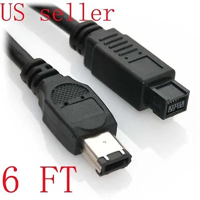 FAST Firewire 800 To 400 IEEE 1394B 9Pin 6 Pin DV Cable 1.8m Converter • $9.70