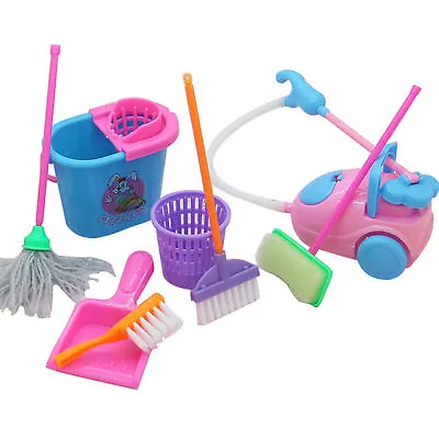 £4.32 • Buy 9PCS/SET Childrens Cleaning Sweeping Play Set Mop Broom Brush Dustpan Childs Toy