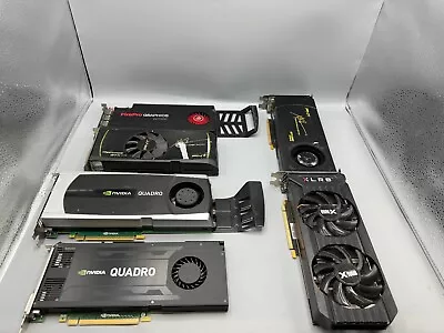 Lot Of 6 Various Brands Graphic Cards Nvidia/AMD/PNY K4200 GTX 1060 • $8.99