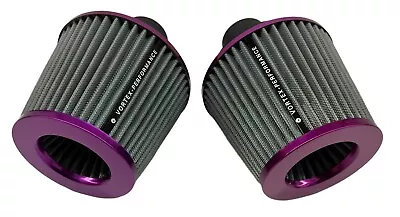 VORTEX Dual Cone Intake Cold Air Filters For BMW N54 335i 335xi E90 E92 PURPLE • $69.99