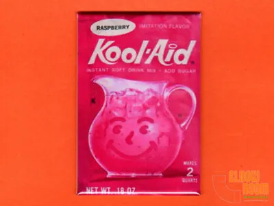 Kool-Aid Raspberry Drink Mix Vintage Package Art 2x3  Fridge/locker Magnet • $3.75