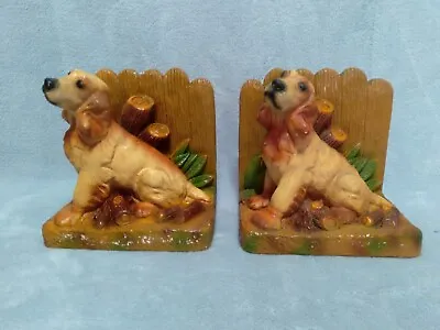 Chalkware Cocker Spaniel Dog Bookends Unbranded • $16.96