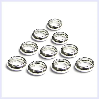 10pc. Sterling Silver Ring Space Spacer Bead For European Story Charm Bracelet • $16.98