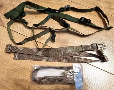 Pair Mtp/olive British Army Plce Bergen Daysack Yoke Straps Side Pouch Assembly • £14.99