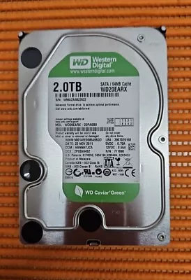 WD20EARX Western Digital Caviar Green 2TB Internal 7200RPM 3.5  HDD SATA WD • £26