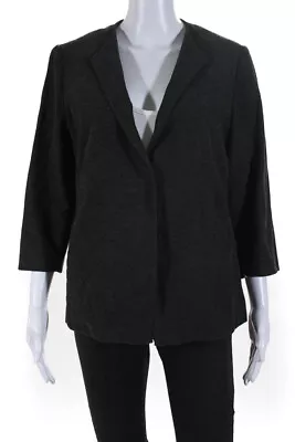 Max Studio Women's Collarless Blazer Dark Gray Size 10 • $34.01
